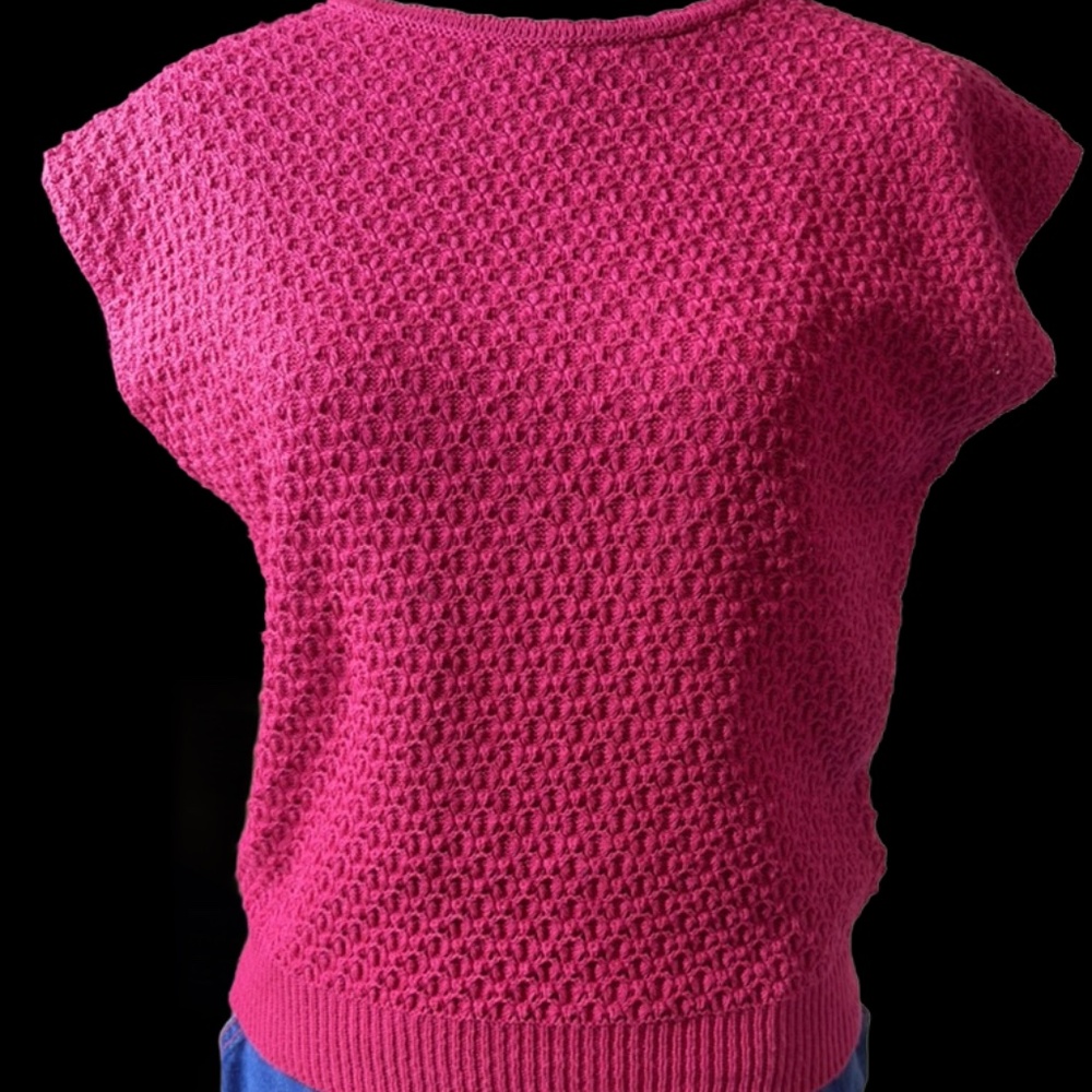 Dark Pink Berry Knitted Women's Sweater Knit Vest
